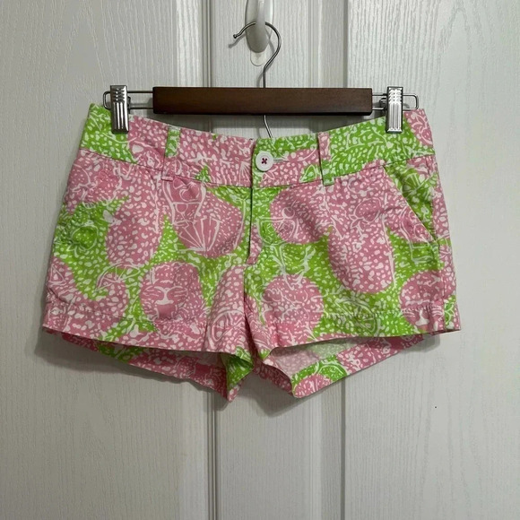 Lily Pulitzer Limeade Cheat Ya Green/White Walsh Short Size 00 - Picture 10 of 10